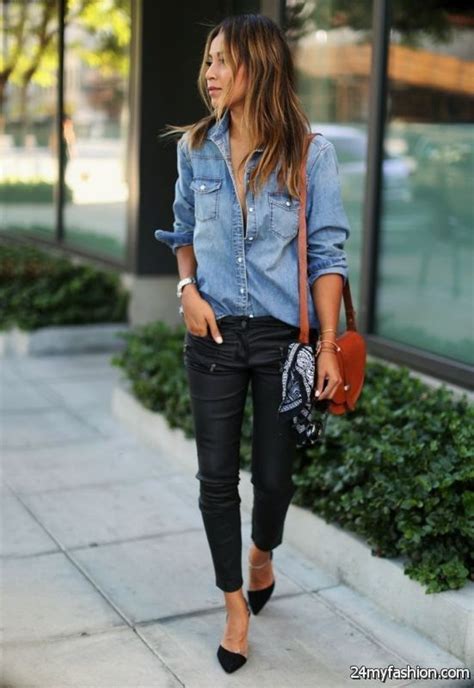 27 Fashion Tips On How To Wear A Denim Shirt 2019-2020 - B2B Fashion | Chambray shirt outfits ...