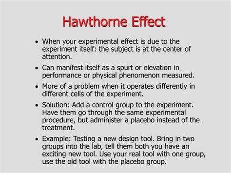 PPT - Hawthorne Effect PowerPoint Presentation, free download - ID:3501464