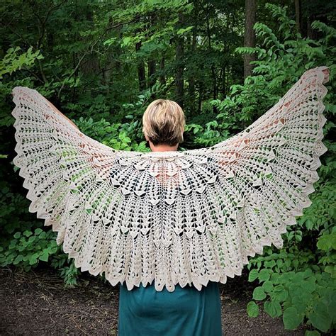 Wing Shawl Crochet Pattern Free Web Feather Wings Shawl. - Printable ...