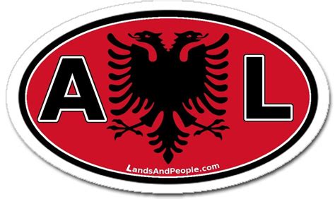 AL Albania Albanian Eagle Flag Car Bumper Sticker Decal Oval – Lands ...