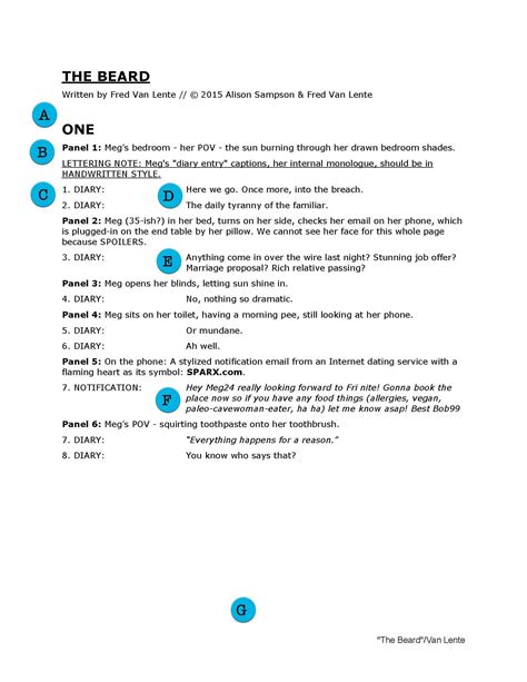 Anatomy of a Comic Script – Creator Resource