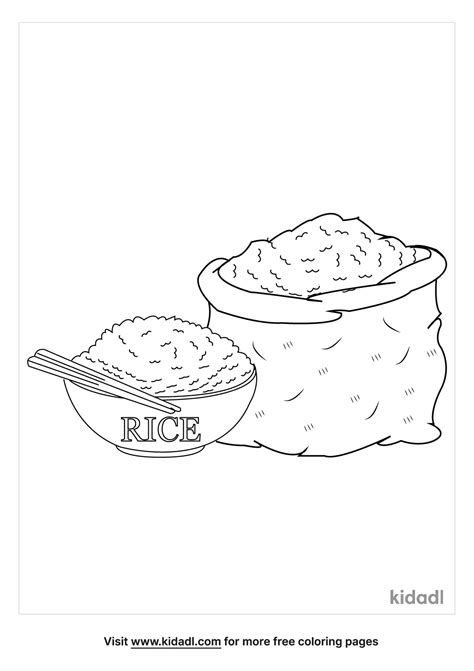 Free Rice Coloring Page | Coloring Page Printables | Kidadl