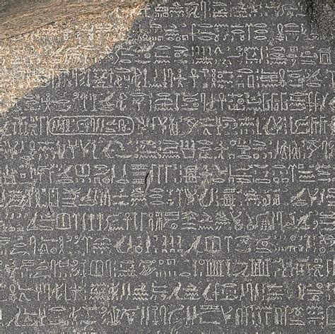 The Rosetta Stone was the key to deciphering hieroglyphs because it is ...