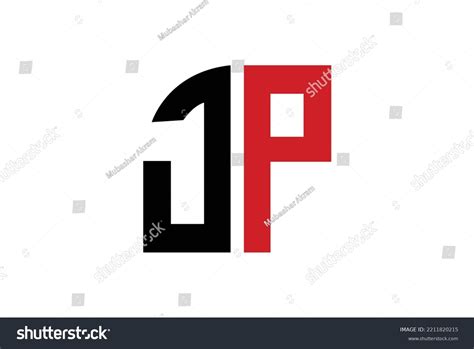 Jp Monogram Logo Unique Shape Negative Stock Vector (Royalty Free ...