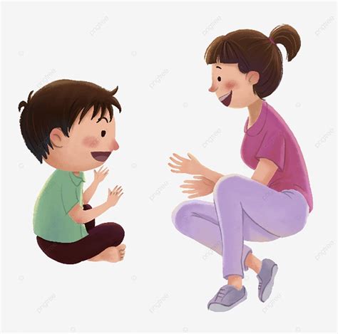 Parent Talking To Child Clipart Image