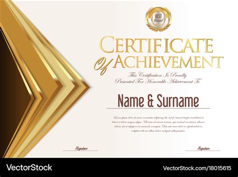 Certificate or diploma design template Royalty Free Vector