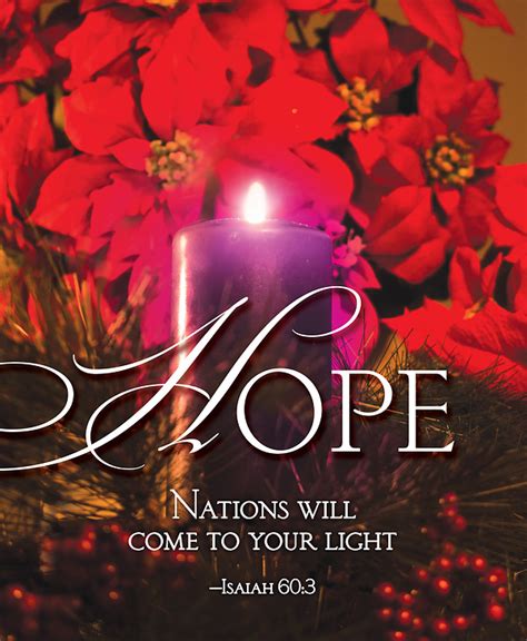 Hope Advent Candle Sunday 1 Bulletin, Large (Pkg of 50) | Cokesbury