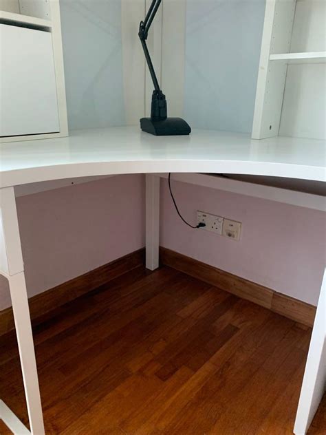 IKEA Micke Corner Desk, white, 100x142 cm, Furniture & Home Living, Furniture, Tables & Sets on ...