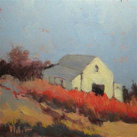 Art Painting and Prints Heidi Malott: White Barn Autumn Landscape Oil ...