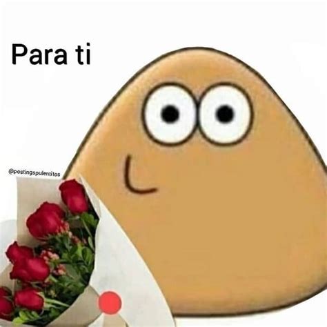 pou con florecitas | Piropos chistosos, Imagenes graciosa de amor, Imágenes divertidas