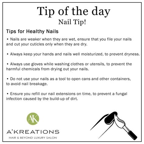 Tips For Healthy Nails - A’Kreations Hair & Beyond Luxury Salon