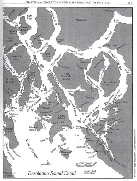 Desolation Sound Detail Map - Read Island Canada • mappery