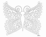 Symmetrical Butterfly Coloring Pages sketch template