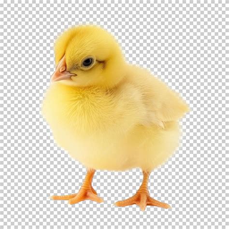 Premium PSD | Yellow chick isolated on transparent background