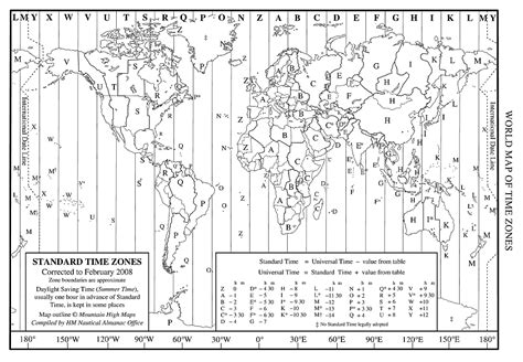 Time Zones of the World | Google Maps World Gazetteer