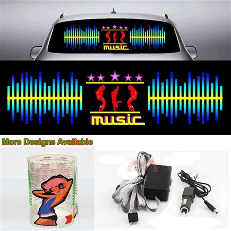 Dynamic Music Car Sticker Sound Rhythm Flash Light Sound Activated ...