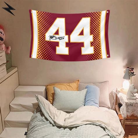 John riggins autograph No.44 Flag Football Fans Banner