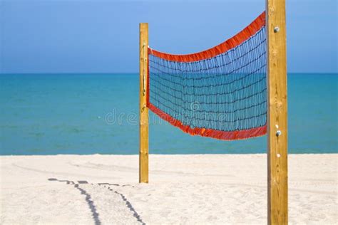 Beach Volleyball Net stock photo. Image of play, lake - 33516008