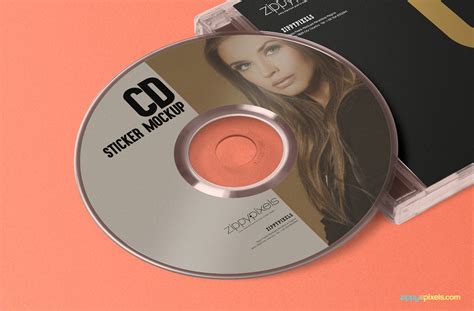 CD Jewel Case & CD Label Mockup | Free PSD Download | ZippyPixels