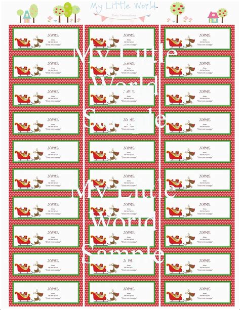 Printable Christmas Return Address Labels - prntbl ...