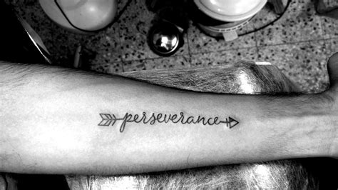 First tattoo 😁 'perseverance' | Perseverance tattoo, Subtle tattoos, Picture tattoos