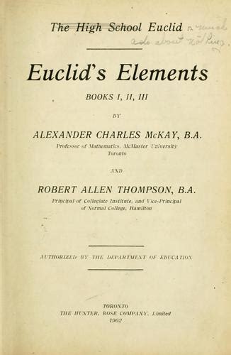 Euclid's Elements: Books I, II, III | Open Library