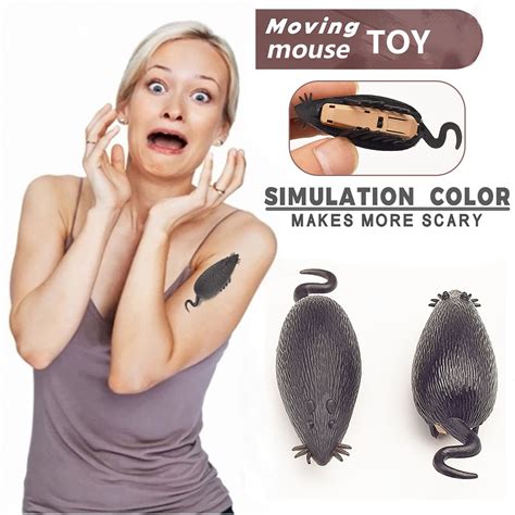 STEADY Scary Mobile Mouse Electric Fake Mouse Toy Prank Toy Creative ...