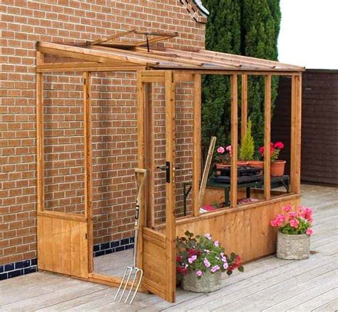 Windsor 84 Wooden Lean-To Greenhouse