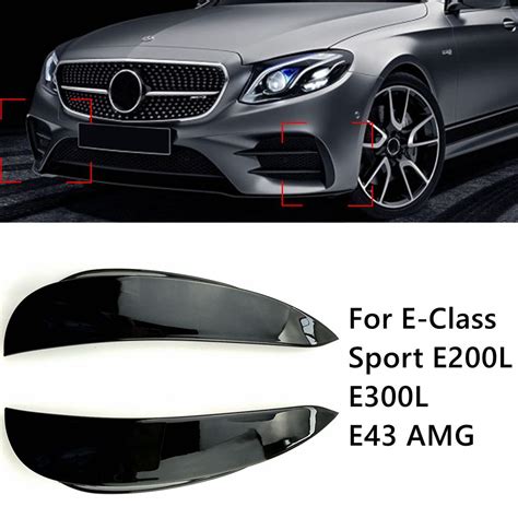 For Mercedes-Benz New E-Class Sport E200L E300L Front Bumper Surround E43 AMG Wind Knife ...