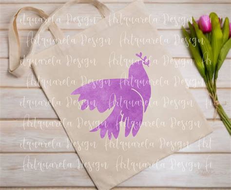 Watercolor Dove of Peace Clipart Colorful Silhouette Dove - Etsy