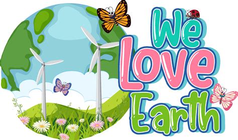 We Love Earth logo banner design 5920641 Vector Art at Vecteezy