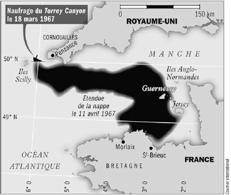 Shipwreck of the Torrey Canyon.... | Download Scientific Diagram