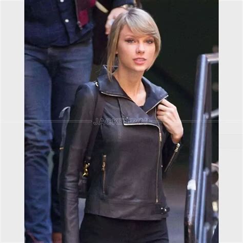 Taylor Swift Leather Black Jacket - Jacketpop