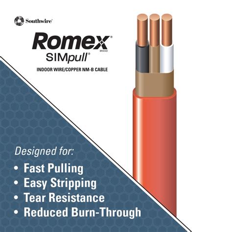 Southwire Romex SIMpull 100-ft 10/2 Solid Non-Metallic Wire (By-the-Roll) in the Non-Metallic ...