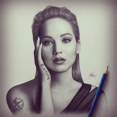 artistiq on Twitter: "Graphite drawing of Jennifer Lawrence. This is my ...