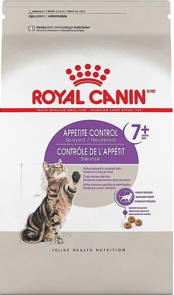 Discontinued - ROYAL CANIN Appetite Control Spayed/Neutered 7+ Dry Cat Food, 6-lb bag - Chewy.com