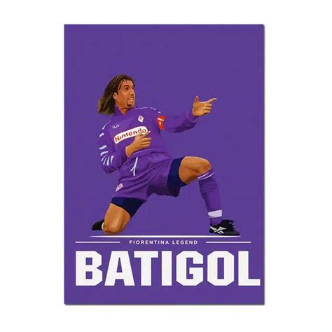 Toile football Gabriel Batistuta alias Batigol - Fiorentina Legend - Print Mural