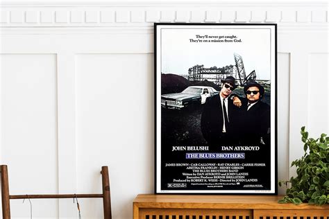 サイズ The Blues Brothers Movie Poster サイン入り ポスター レプリカ Replica 19cm x 23.5cm フレーム付き ブルースブラザーズ 映画 ...