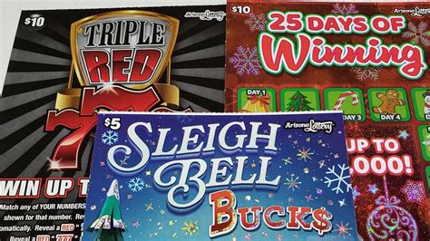 Does Lucky 32 pull Through? 🔴 $10 Triple Red 7's + Sleigh Bell Bucks - Arizona Lottery ...