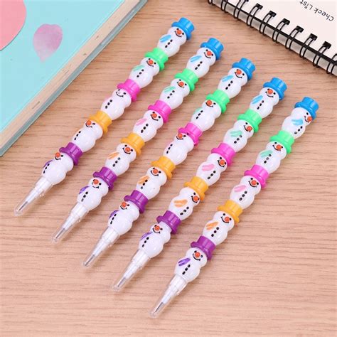 Aliexpress.com : Buy 5PCS Cartoon Pencil School Supplies Cute Snowman ...