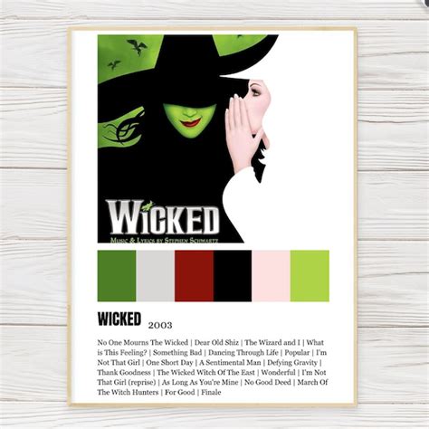 Wicked Musical Broadway Poster - Etsy