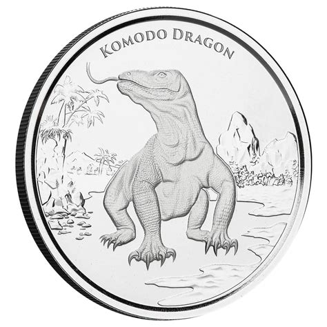 2022 Tokelau Komodo Dragon 1 oz Silver Bu Coin