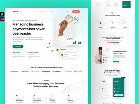 Free Fintech Landing Page Design Template - Free UI Resources