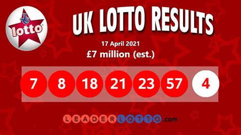 UK National Lottery Results, Lotto Winning Numbers for Saturday, 17 ...