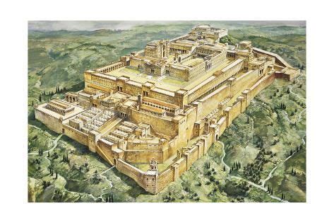 'Reconstruction of Solomon's Palace and Temple' Giclee Print | Art.com ...