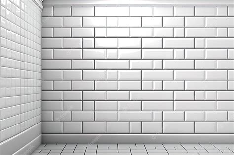 Premium AI Image | White subway tile background AI generated