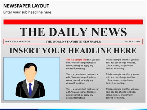 Newspaper Powerpoint Template | Newspaper layout, Newspaper template, Powerpoint templates