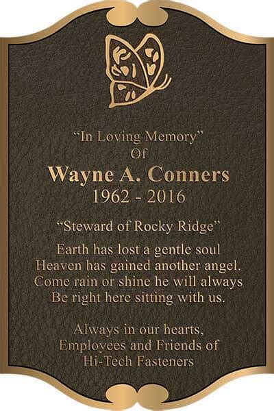 Custom Bronze Memorial Plaques Near Me 2023