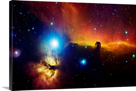 Alnitak region in Orion Flame nebula NGC 2024 horsehead nebula IC434 ...