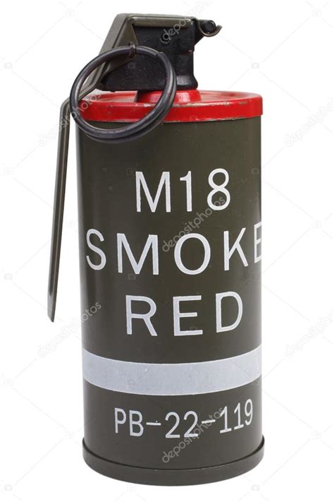 M18 Red Smoke Grenade Stock Photo by ©zim90 53255381